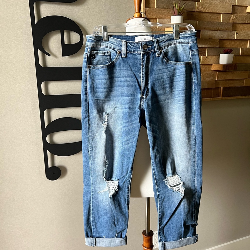 KanCan high waist cropped denim